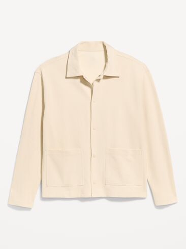 Old Navy Cropped Loose Utility Shacket - Beige in Saudi Arabia