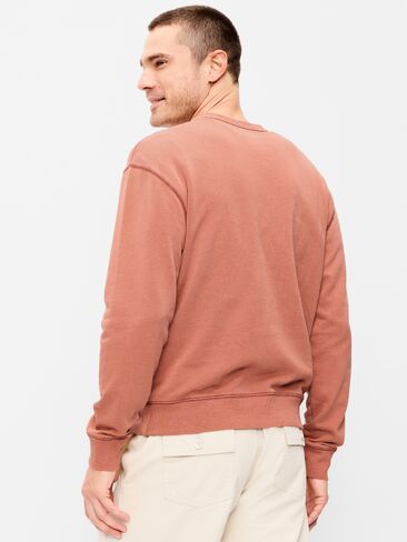 Old Navy Loose Garment-Washed Crew-Neck Sweatshirt - RUSSET MOON in Saudi Arabia