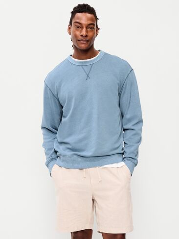 Old Navy Loose Garment-Washed Crew-Neck Sweatshirt - Wintry Waters in Saudi Arabia