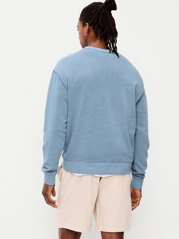 Old Navy Loose Garment-Washed Crew-Neck Sweatshirt - Wintry Waters in Saudi Arabia