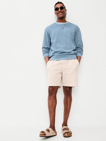 Old Navy Loose Garment-Washed Crew-Neck Sweatshirt - Wintry Waters in Saudi Arabia