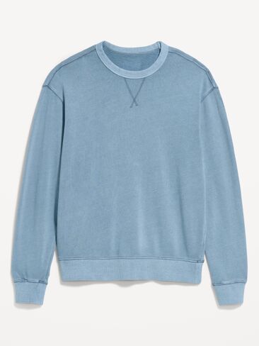 Old Navy Loose Garment-Washed Crew-Neck Sweatshirt - Wintry Waters in Saudi Arabia
