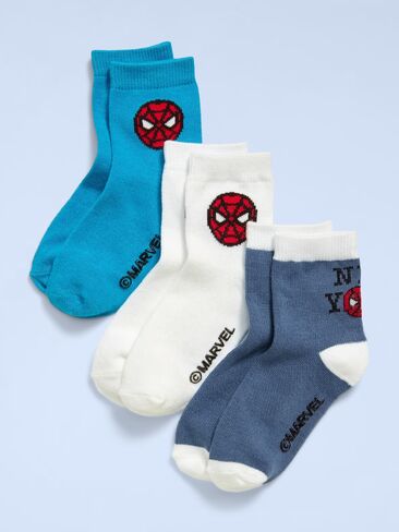 جوارب Old Navy Old Navy x Marvel Spider-Man للجنسين مكونة من 3 قطع للأطفال الصغار والرضع - Spider-Man in Saudi Arabia