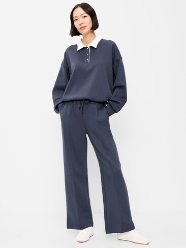 بنطال رياضي واسع الأرجل من الصوف الديناميكي متوسط ​​الارتفاع من Old Navy - داكن داكن in Saudi Arabia