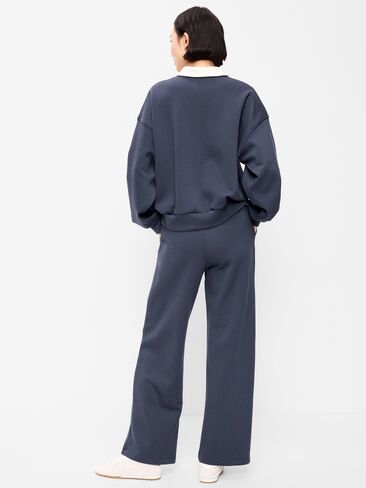 بنطال رياضي واسع الأرجل من الصوف الديناميكي متوسط ​​الارتفاع من Old Navy - داكن داكن in Saudi Arabia