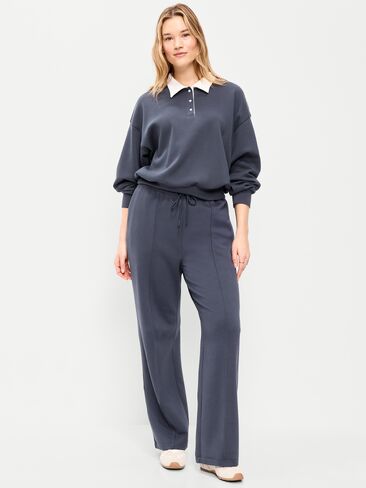 بنطال رياضي واسع الأرجل من الصوف الديناميكي متوسط ​​الارتفاع من Old Navy - داكن داكن in Saudi Arabia
