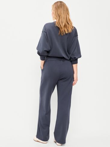 بنطال رياضي واسع الأرجل من الصوف الديناميكي متوسط ​​الارتفاع من Old Navy - داكن داكن in Saudi Arabia
