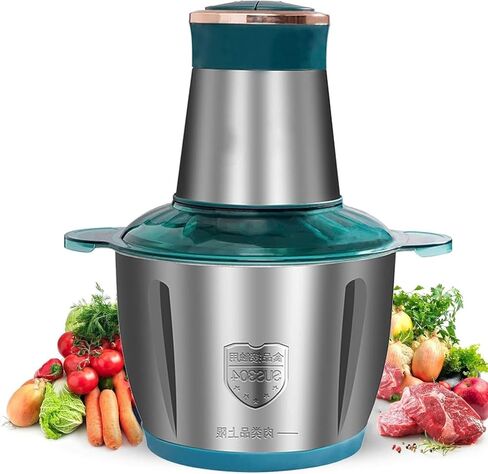 Food Processor,Electric Food Chopper,Fast Shredding for Meat, Vegetables, Fruits and Nuts,Electric Food Chopper with 4 Large Sharp Blades for Meat, Upgraded Button & Smart Overheat Protectio (3L) in Saudi Arabia