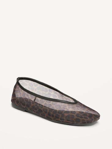 Old Navy Mesh Ballet Flats for Women - Leopard in Saudi Arabia