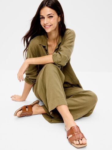 صندل من الجلد الصناعي Old Navy - كراميل in Saudi Arabia