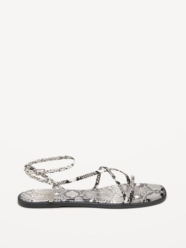 صندل من الجلد الصناعي بأشرطة من Old Navy - جلد ثعبان in Kuwait