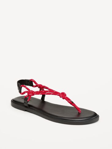 Old Navy Knotted Rope Thong Sandal for Women - Red in Saudi Arabia