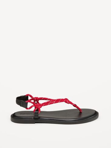 Old Navy Knotted Rope Thong Sandal for Women - Red in Saudi Arabia