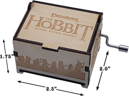 صندوق الموسيقى الصغير TheLaser'sEdge The Hobbit مع أغنية "Concerning Hobbits"، هدايا للنساء، عيد الميلاد، عيد الميلاد (قياسي) in Kuwait