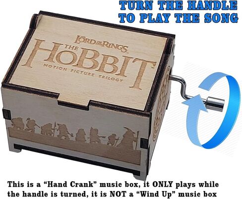 صندوق الموسيقى الصغير TheLaser'sEdge The Hobbit مع أغنية "Concerning Hobbits"، هدايا للنساء، عيد الميلاد، عيد الميلاد (قياسي) in Kuwait
