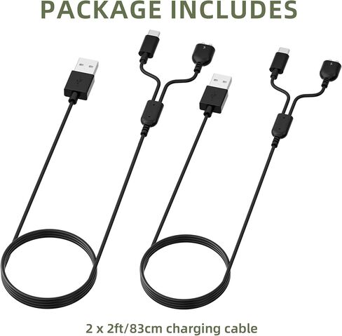 قطعتان من سلك شاحن طوق الصدمات للكلاب من Jugbow DT-61، طوق تدريب الكلاب، 3 في 1 USB C و2X كابل شحن طوق النباح المغناطيسي للكلاب in Kuwait