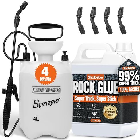Rock Glue, 29.48OZ Mulch Glue for Landscaping, Non-Toxic Super Stick of Pea Gravel Stabilizer Landscape, Gravel Binder for Pebble, Pine Straw for Gardens in Saudi Arabia