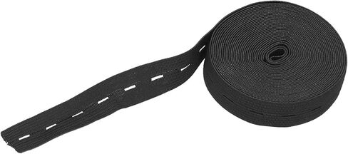 Buttonhole Elastic Band, Portable Multipurpose Rubber Band for Fixing, with 5m Length, for Home Office Use Clothing Accessories (White) in Saudi Arabia