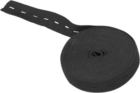 Buttonhole Elastic Band, Portable Multipurpose Rubber Band for Fixing, with 5m Length, for Home Office Use Clothing Accessories (White) in Saudi Arabia