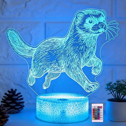 Ammonite Guinea Pig Night Light, 3D LED Lamp with Remote, 16 Color Changing & Timer, Room Decor Light, Vibrant Ambient Lighting, Birthday Xmas Gift for Kids Adults in Saudi Arabia