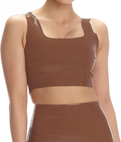 Patent Leather-Like Crop Top in Saudi Arabia
