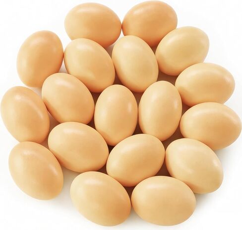 18 PCS 3 Colors Wooden Fake Chicken Eggs,Wood Nest Egg Faux Egg for Crafts,Nesting Box,Easter,DIY,Help Hens Lay Eggs in Saudi Arabia