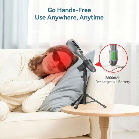 Cold Red Light Therapy Device – Dual Wavelength 8×808nm & 30×650nm Red Light Therapy Wand – Handheld Infrared Light Therapy for Body, Knee, Shoulder, Back, Muscles, Joints and Pets in Saudi Arabia