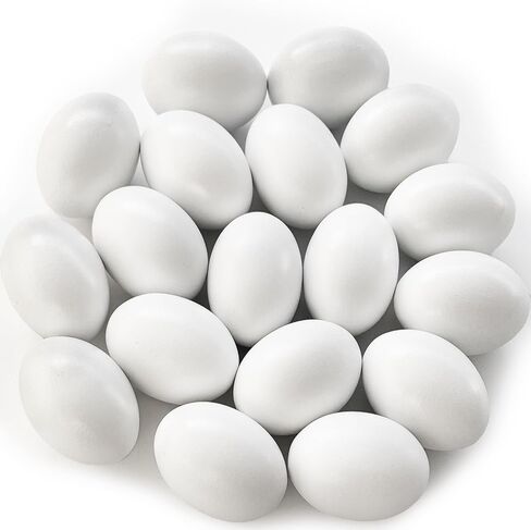 18 PCS 3 Colors Wooden Fake Chicken Eggs,Wood Nest Egg Faux Egg for Crafts,Nesting Box,Easter,DIY,Help Hens Lay Eggs in Saudi Arabia