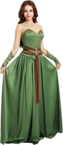 Medieval Renaissance Dress Medieval Viking Warrior Corset Skirt Rose Satin Women's Costume Set in Saudi Arabia