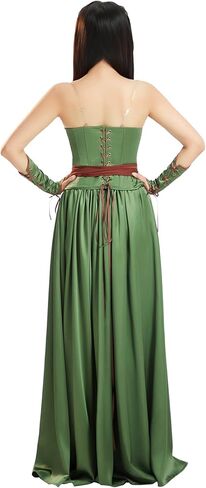 Medieval Renaissance Dress Medieval Viking Warrior Corset Skirt Rose Satin Women's Costume Set in Saudi Arabia