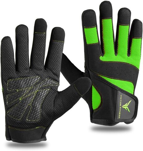 قفازات رفع الأثقال للرجال من السلسلة 4 بأصابع كاملة ومزدوجة الخياطة، حماية مبطنة لراحة اليد قابلة للتنفس ومضادة للانزلاق، شريط فيلكرو من الدرجة العسكرية، مع إمكانية شاشة اللمس in Kuwait