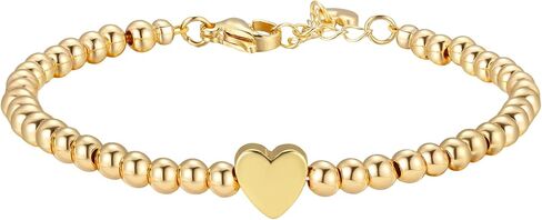 GINAZAL Gold Bead Bracelet for Women, Hypoallergenic Fade-Resistant | Brass | 14K Gold |Cubic Zirconia in Saudi Arabia