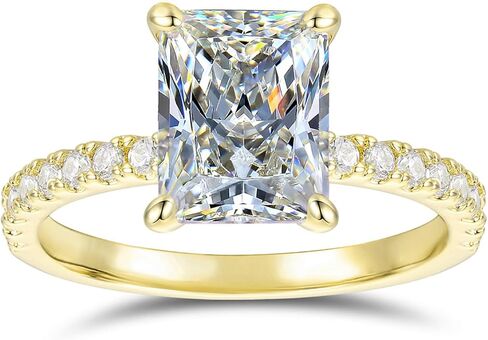 14K الذهب 3.0 CT مشع قطع مويسانيتي خاتم الخطوبة المخفية هالة خاتم الخطوبة وعد خواتم للنساء in Saudi Arabia