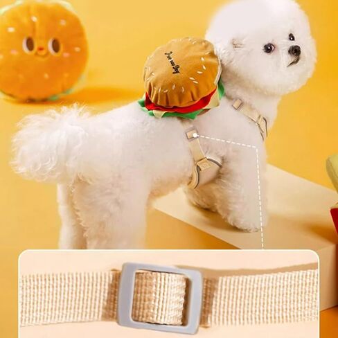 Dog Backpack Outdoor Training Pet Walking Camping Hiking Essential Multifunctional Hamburger Bag and Leash Set Vest Harness and Leash Set in Kuwait