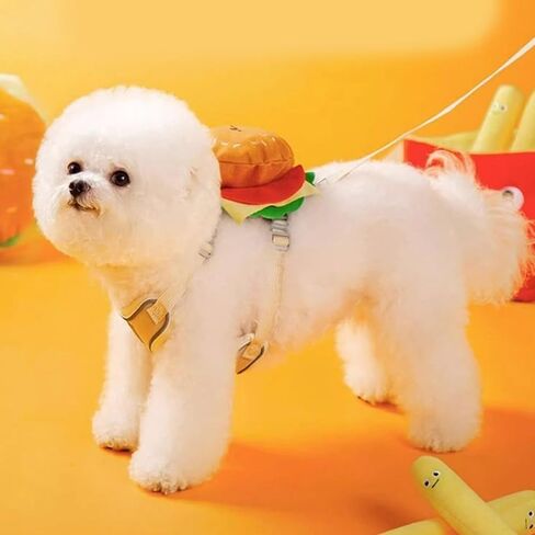 Dog Backpack Outdoor Training Pet Walking Camping Hiking Essential Multifunctional Hamburger Bag and Leash Set Vest Harness and Leash Set in Kuwait