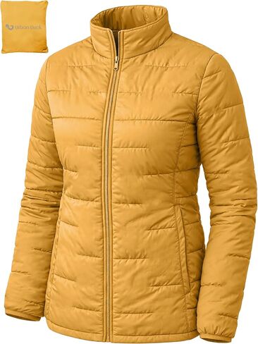 URBAN BUCK Packable Puffer Jacket Women with Hood – 32 Degree Lightweight Quilted Winter Puff Foldable Jacket for Women in Saudi Arabia