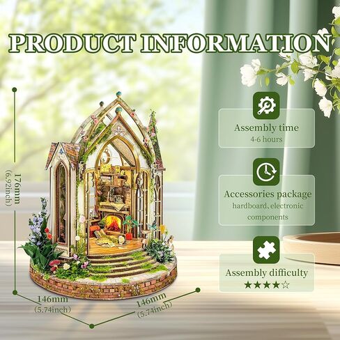 مجموعة زوايا كتب المنزل المصغرة DIY - مجموعة كتب للكبار، ديكور رف كتب صغير للمنزل لغز خشبي ثلاثي الأبعاد، هدايا عيد ميلاد لمحبي الكتب والأصدقاء - منزل شجرة روان in Saudi Arabia
