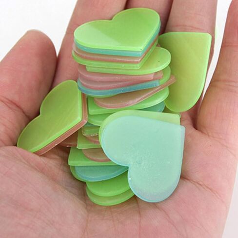 HEMOTON 200pcs Wall Ceiling Pasters Noctilucent Wall Sticker Glowing Wall Stickers Ceiling Decorations Kid Room Decor Stickers for Kids 3D Glowing Heart-Shaped Decorative Paintings Child in Saudi Arabia
