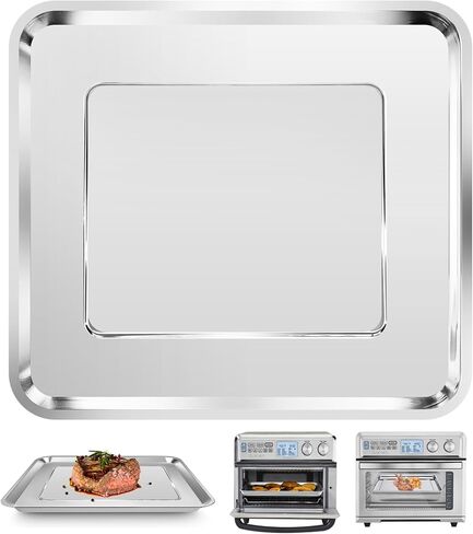 Air Fryer Basket Tray Replacement for Cuisinart TOA-95 Toaster Air Fryer Convection Oven, 14.5 * 11.6'' Non-stick Mesh Air Fryer Steel Basket Wire Rack Accessories Parts, Dishwasher Safe in Saudi Arabia