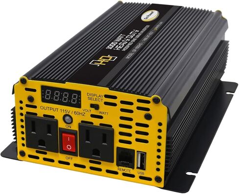 Go Power GP-225HD Heavy-Duty Modified Sine Wave Power Inverter, 225 Watt, 12V Input, Dual AC Outlets, Compact and Portable Solution for Small Electronics, Travel, and Outdoor Use in Saudi Arabia
