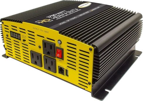 Go Power GP-225HD Heavy-Duty Modified Sine Wave Power Inverter, 225 Watt, 12V Input, Dual AC Outlets, Compact and Portable Solution for Small Electronics, Travel, and Outdoor Use in Saudi Arabia