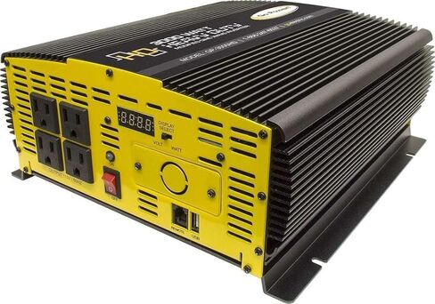Go Power GP-225HD Heavy-Duty Modified Sine Wave Power Inverter, 225 Watt, 12V Input, Dual AC Outlets, Compact and Portable Solution for Small Electronics, Travel, and Outdoor Use in Saudi Arabia