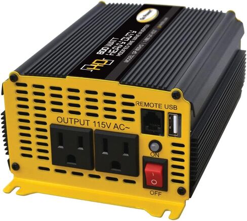 Go Power GP-225HD Heavy-Duty Modified Sine Wave Power Inverter, 225 Watt, 12V Input, Dual AC Outlets, Compact and Portable Solution for Small Electronics, Travel, and Outdoor Use in Saudi Arabia