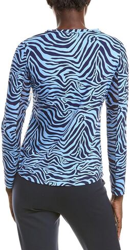 IBKUL Athleisure Wear Sun Protective UPF 50+ Icefil Cooling Cecilia Print Long Sleeve Crew Neck - 12932 in Saudi Arabia
