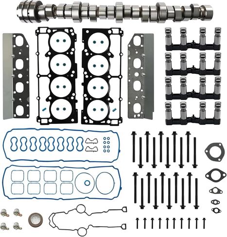 5.7 مجموعة رافعات عمود الحدبات غير MDS Hemi مع مجموعة حشية الرأس ومسمار الرأس مناسب لشاحن دودج تشالنجر دورانجو كرايسلر 300 جيب جراند شيروكي 5.7L V8 2009-2016 استبدال # 53022372AA HS26423PT 53021720AD in Kuwait