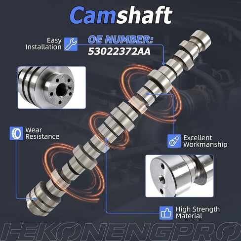5.7 مجموعة رافعات عمود الحدبات غير MDS Hemi مع مجموعة حشية الرأس ومسمار الرأس مناسب لشاحن دودج تشالنجر دورانجو كرايسلر 300 جيب جراند شيروكي 5.7L V8 2009-2016 استبدال # 53022372AA HS26423PT 53021720AD in Kuwait