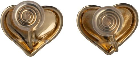 Aloha Earrings Non Pierced Mosquito Coil Clip On Puffy Heart Stud Earrings in Saudi Arabia