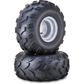 WANDA ATV Golf Cart Wheel Assembly 20x9.5-8 4-ply مع 4 العروات على 4 بوصات Silver Wheel-10004 ، مجموعة 2 in Kuwait