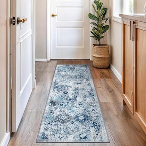 سجادة Rugshop Trellis ذات حدود مغربية مقاس 12.7 سم × 17.78 سم أزرق in Kuwait