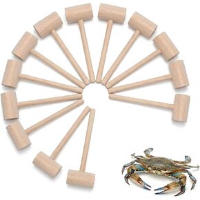 12 عبوة من مطارق المأكولات البحرية الخشبية أو مطارق جراد البحر، من خشب الزان الطبيعي in Kuwait